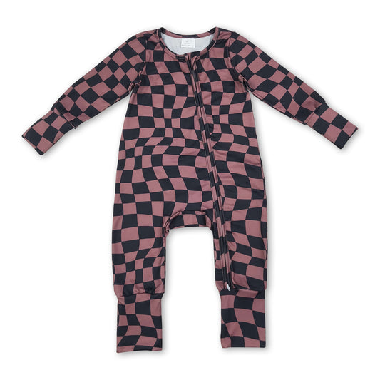 Long sleeves baby boy fall zipper romper - LittleLullabyLoft