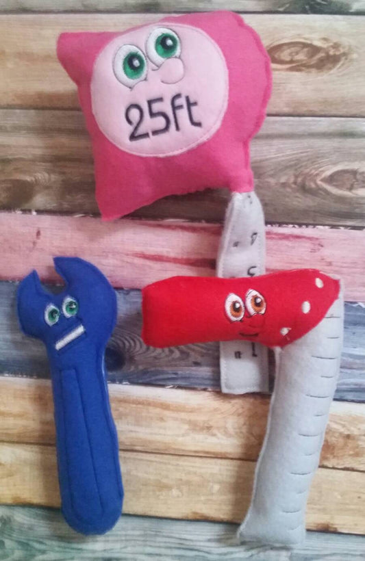 Tool set for kids - Soft tools - play tools - Toddler Toy - learning toy - preschool - plushie - photography prop - present for kids - LittleLullabyLoft