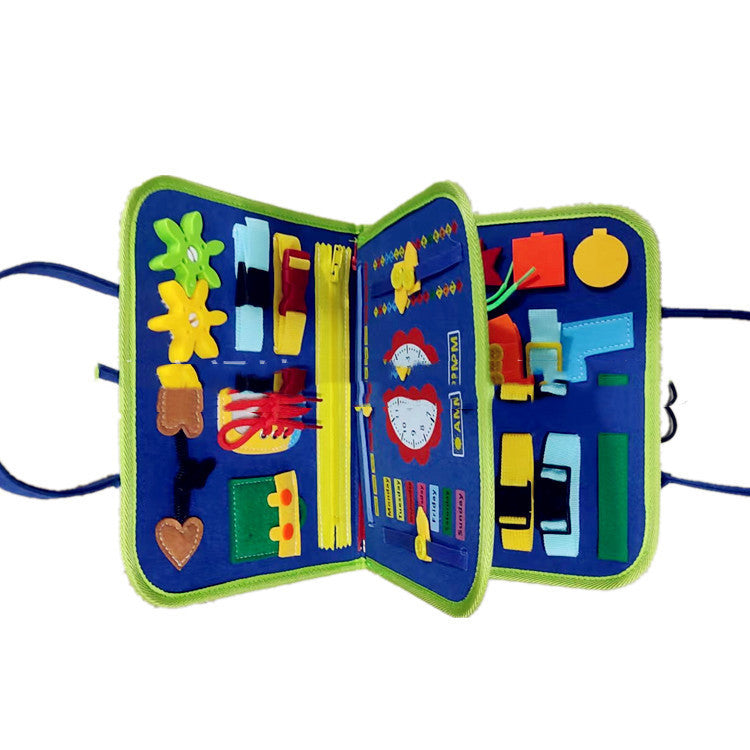 Children's Busy Board Dressing and Buttoning Learning Book Toy