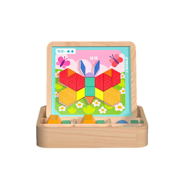 Children's Magnetic Geometric Tangram Puzzle Blocks Educational Toy