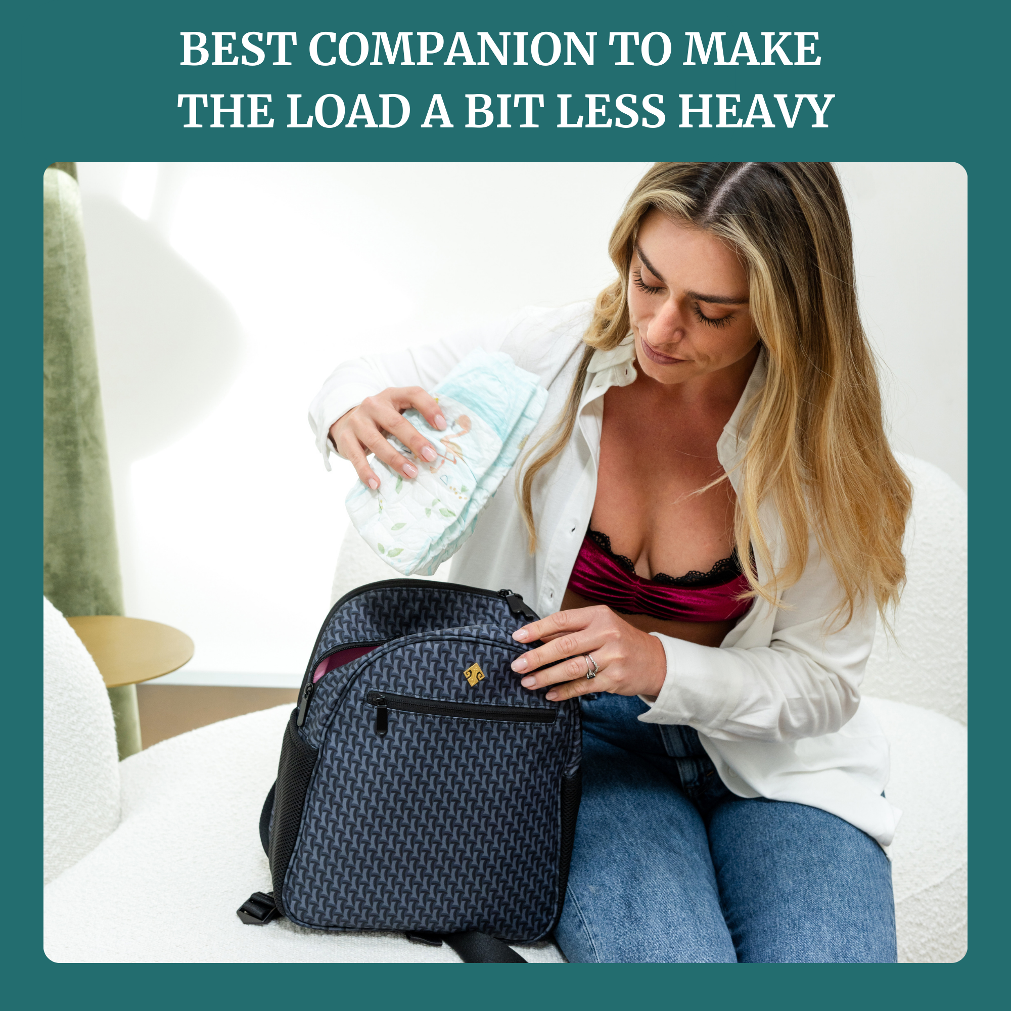 Small Claremont Diaper Bag Backpack Compact Baby Travel