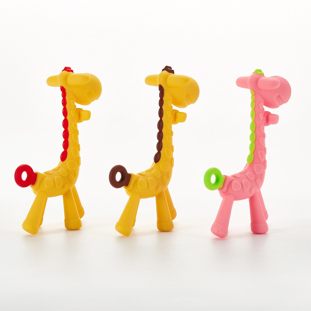 Giraffe Toy for Baby Teether Molar Stick - LittleLullabyLoft