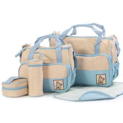Baby Diaper Bag Suits For Mom Baby Bottle Holder Mother Mummy Stroller Maternity Nappy Bags Sets - LittleLullabyLoft