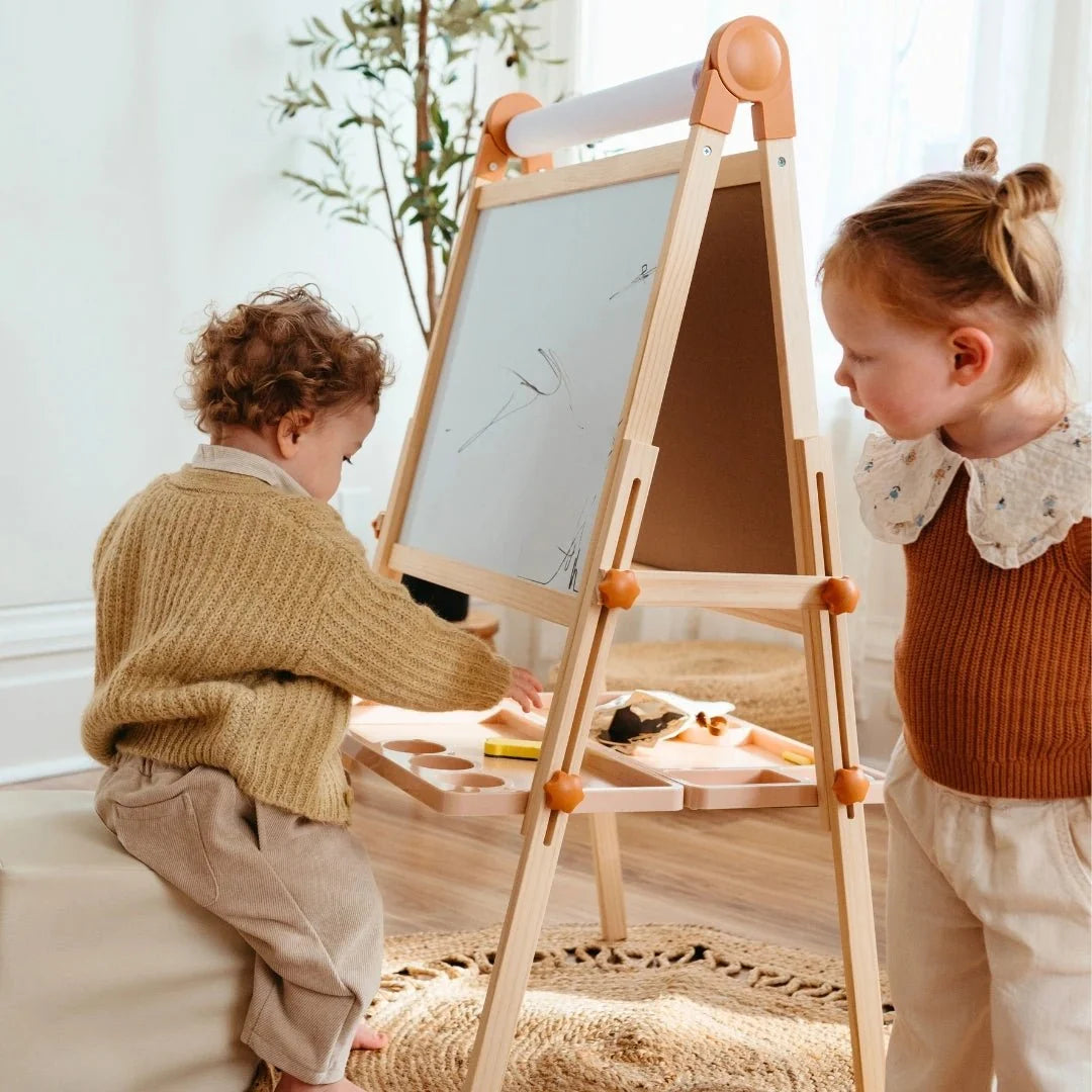 Tiny Land® Caramel Magnitales Easel for Kids - LittleLullabyLoft