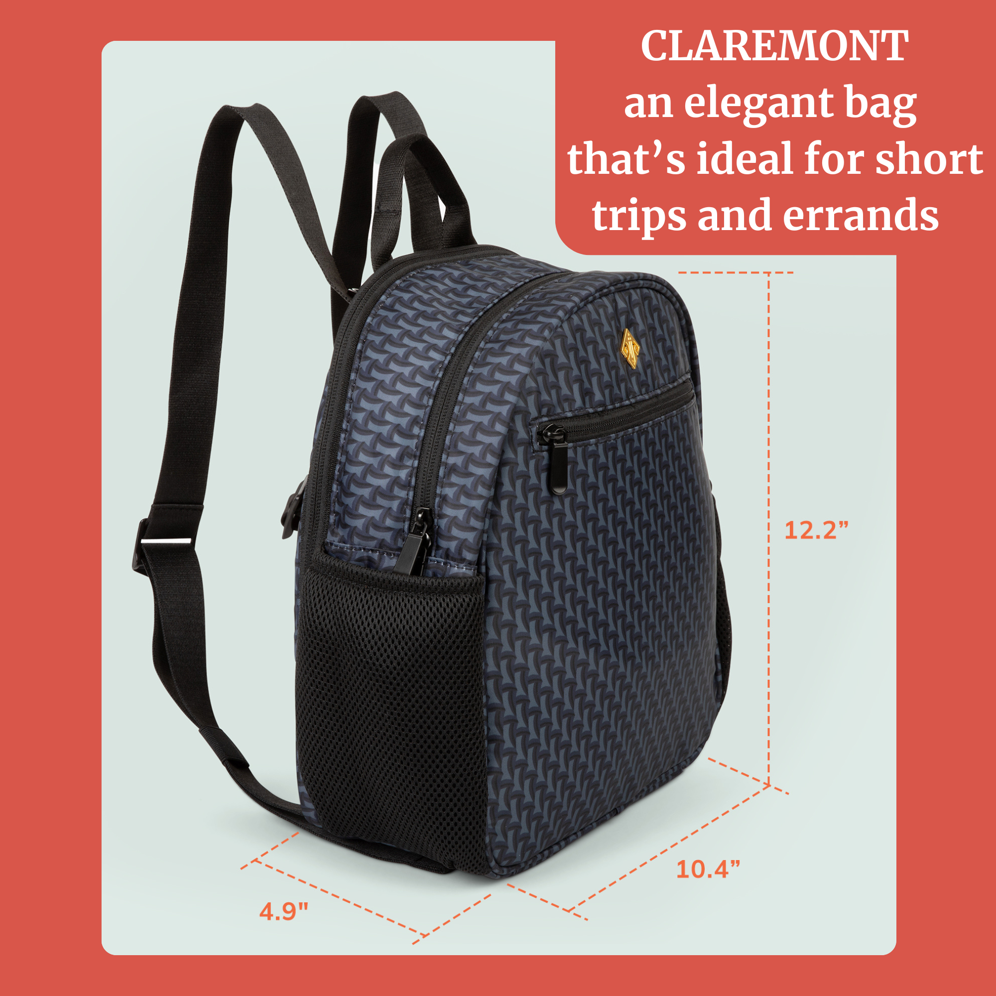 Small Claremont Diaper Bag Backpack Compact Baby Travel