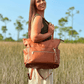 The Lillian Diaper Bag - Cognac - LittleLullabyLoft