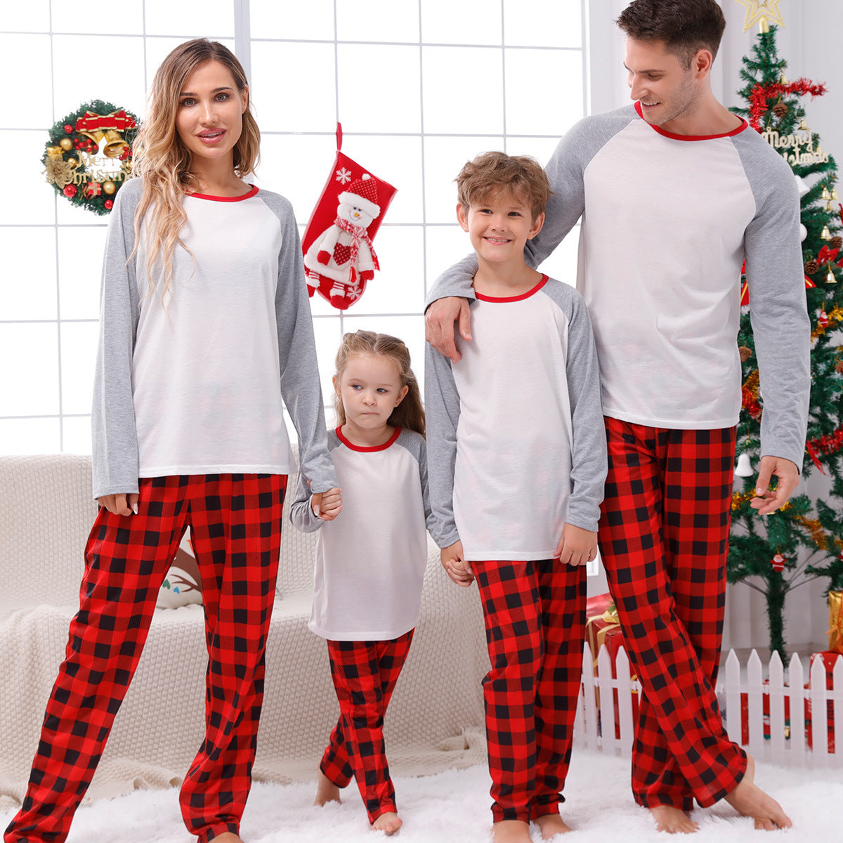 European And American Parent-child Homewear Clothes Christmas Homewear Parent-child Suit - LittleLullabyLoft