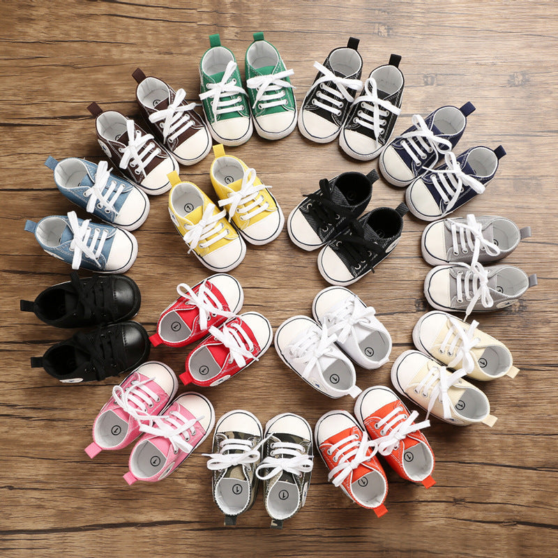Baby soft-soled shoesBaby shoes canvas shoes - LittleLullabyLoft