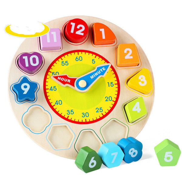 Wooden Digital Clock Educational Learning Toy for Children