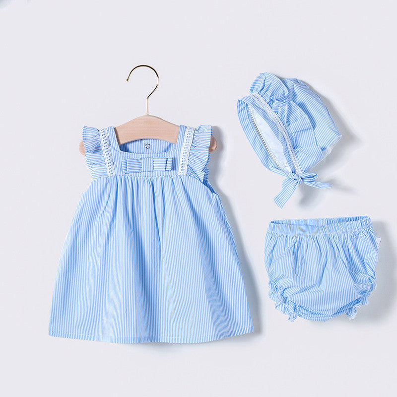 Baby Girl Summer Princess Dress Lightweight Outfit Set