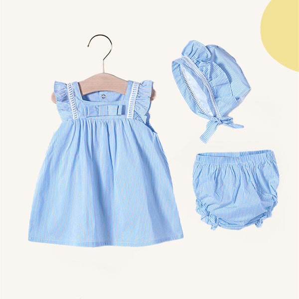 Baby Girl Summer Princess Dress Lightweight Outfit Set