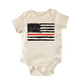 Thin Red Line Firefighter Flag Baby Gift Baby Bodysuit