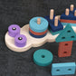 Montessori Wooden Column Learning Set for Early Education - LittleLullabyLoft