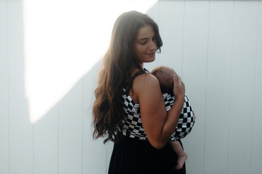 Black Race Ring Sling Carrier - LittleLullabyLoft