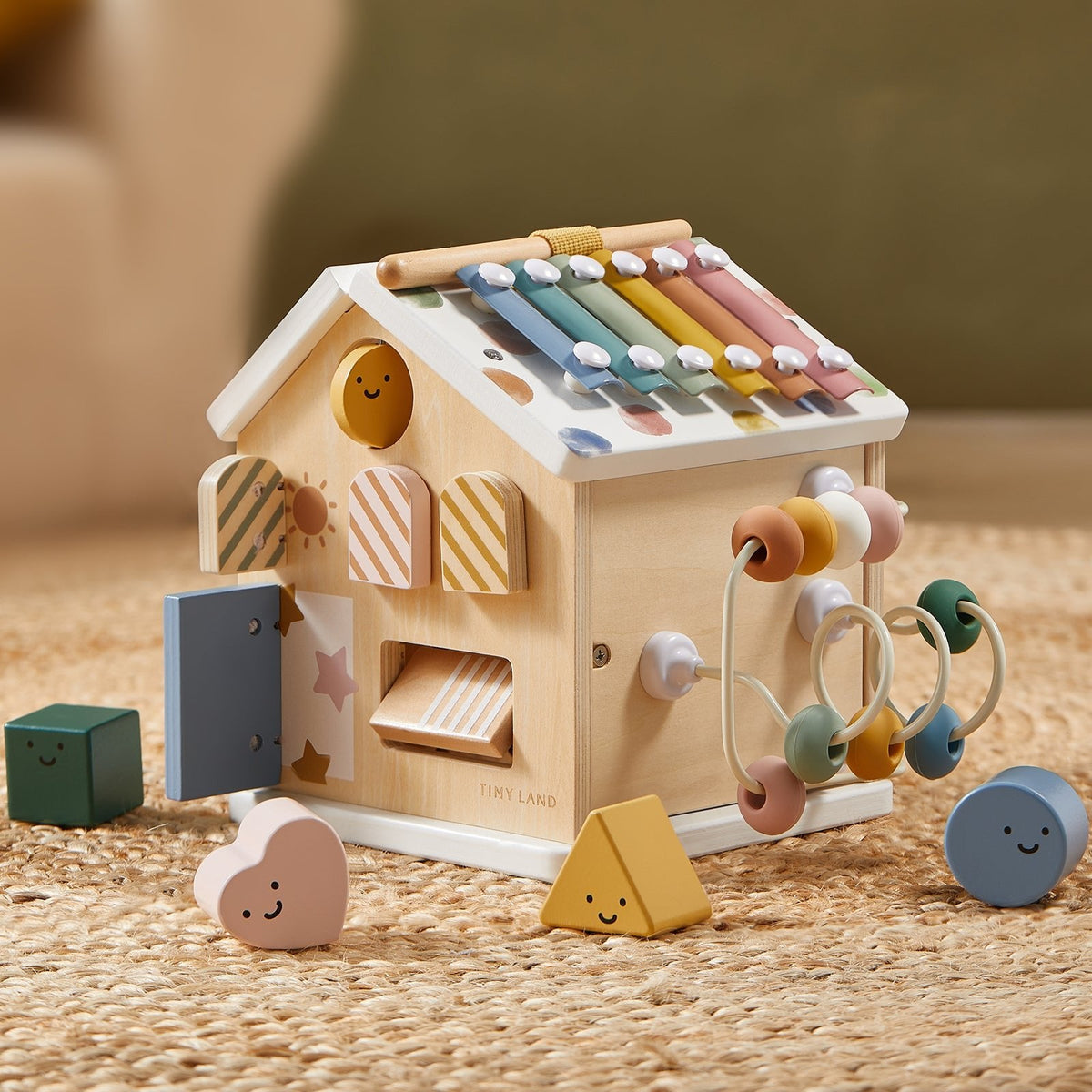 Tiny Land® Cottage Activity Cube - Morandi - LittleLullabyLoft