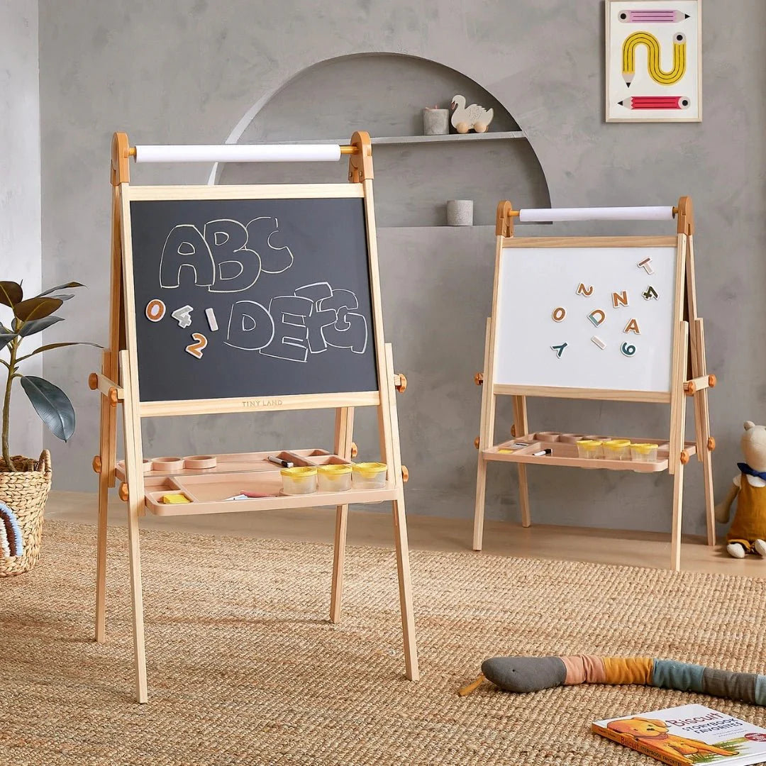 Tiny Land® Caramel Magnitales Easel for Kids - LittleLullabyLoft