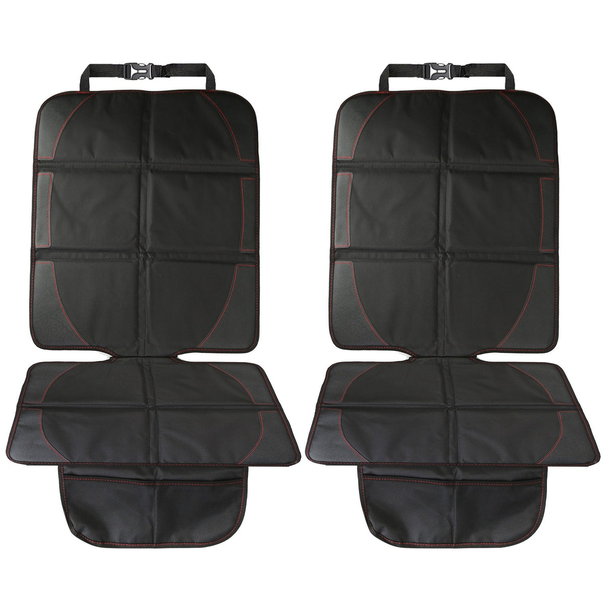 2 Packs Car Seat Protector Cushion Mat Pad with Thick Padding Protector for Child Baby Car Seat Mesh Pockets Non-slip - LittleLullabyLoft