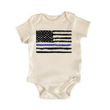 Thin Blue Line Police Law Enforcement Baby Gift Baby Bodysuit