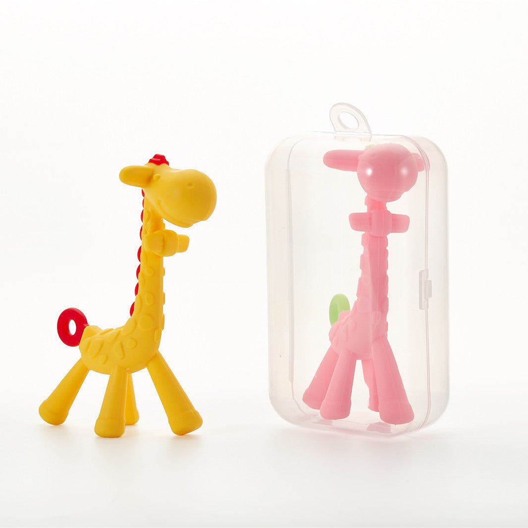 Giraffe Toy for Baby Teether Molar Stick - LittleLullabyLoft