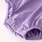 Purple Halloween Smock Embroidery Baby Girl Romper
