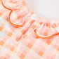 Halloween Pumpkin Plaid Bow Girls Dress