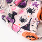 Halloween Pumpkin Ghost Baby Girl Bubble Romper Ruffle Bow Detail