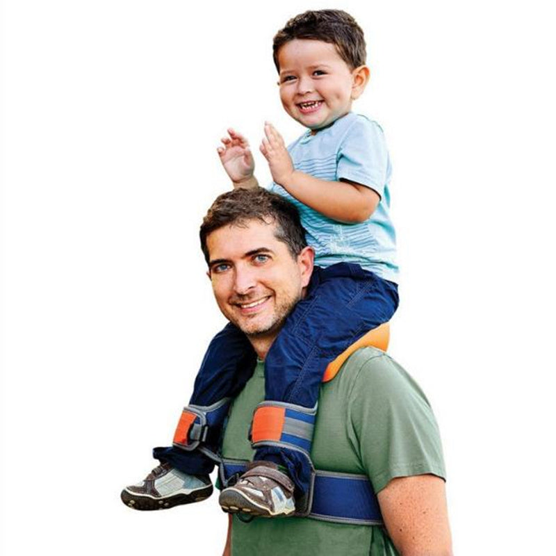 Hands-Free Shoulder Carrier with Ankle Straps and Cushioned Hip Seat Nylon Child Strap Rider travel back frame infant saddle - LittleLullabyLoft