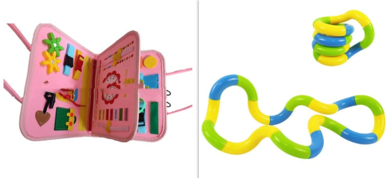 Children's Busy Board Dressing and Buttoning Learning Book Toy
