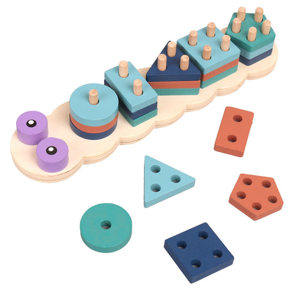Montessori Wooden Column Learning Set for Early Education