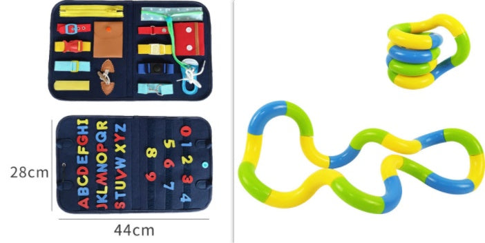 Children's Busy Board Dressing and Buttoning Learning Book Toy