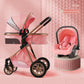 High Landscape Lightweight Folding Baby Stroller with Shock Absorption - LittleLullabyLoft