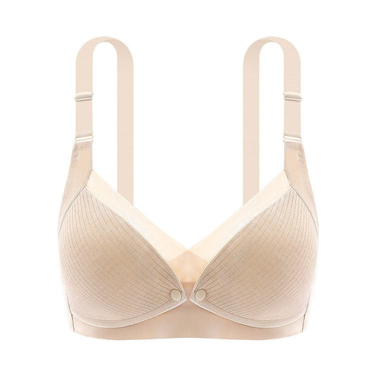 Nursing Underwear Maternity Underwear Front Open Buckle Thin Seamless Bra Cotton Lining Large Size Nursing Bra - LittleLullabyLoft