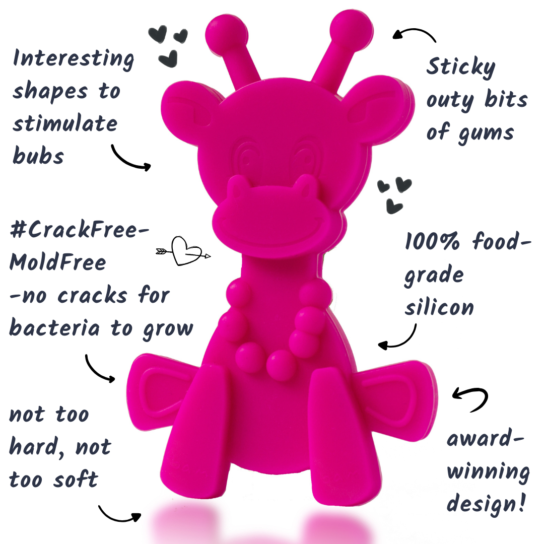 Little bamBAM Baby Teething Toy - Magenta - LittleLullabyLoft