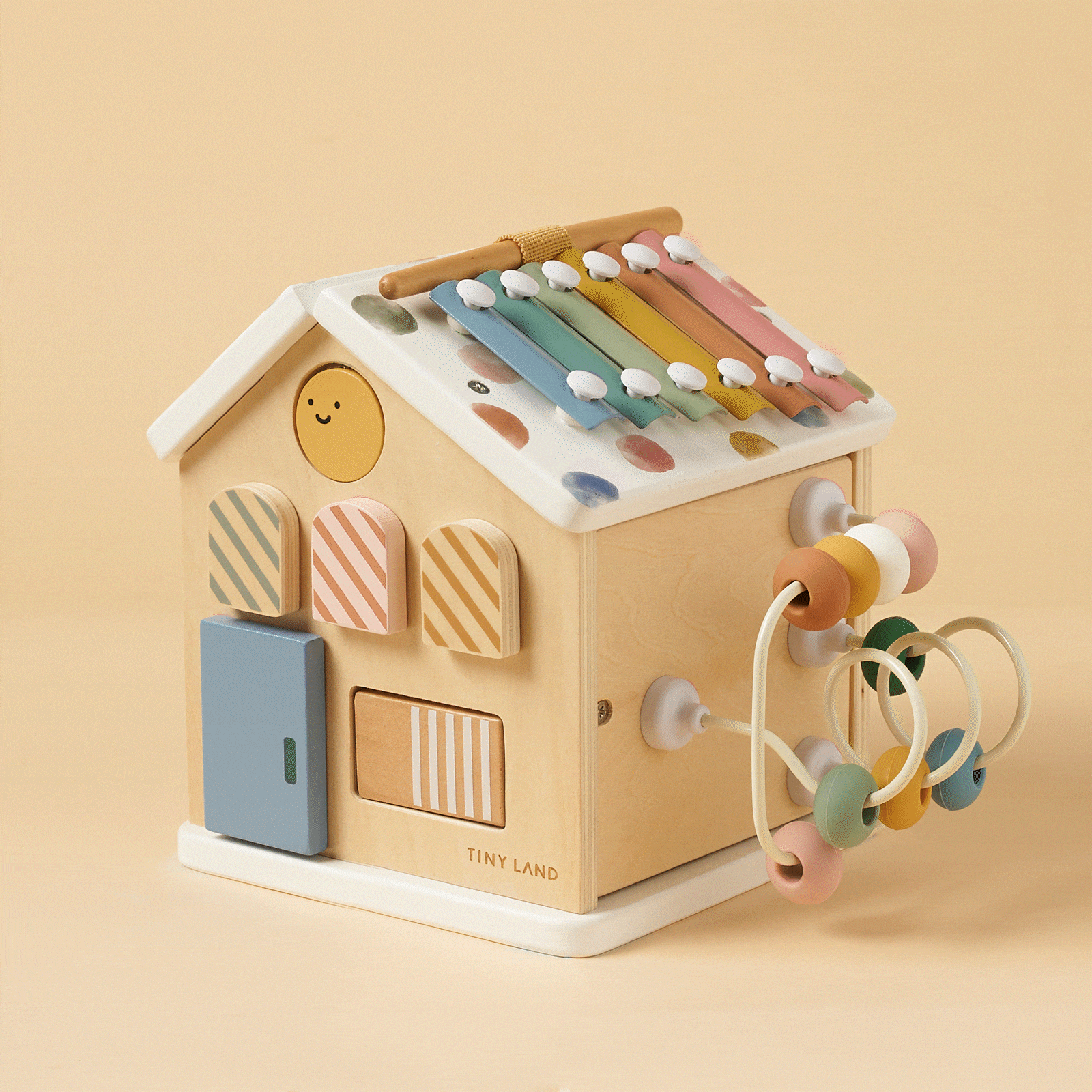 Tiny Land® Cottage Activity Cube - Morandi - LittleLullabyLoft