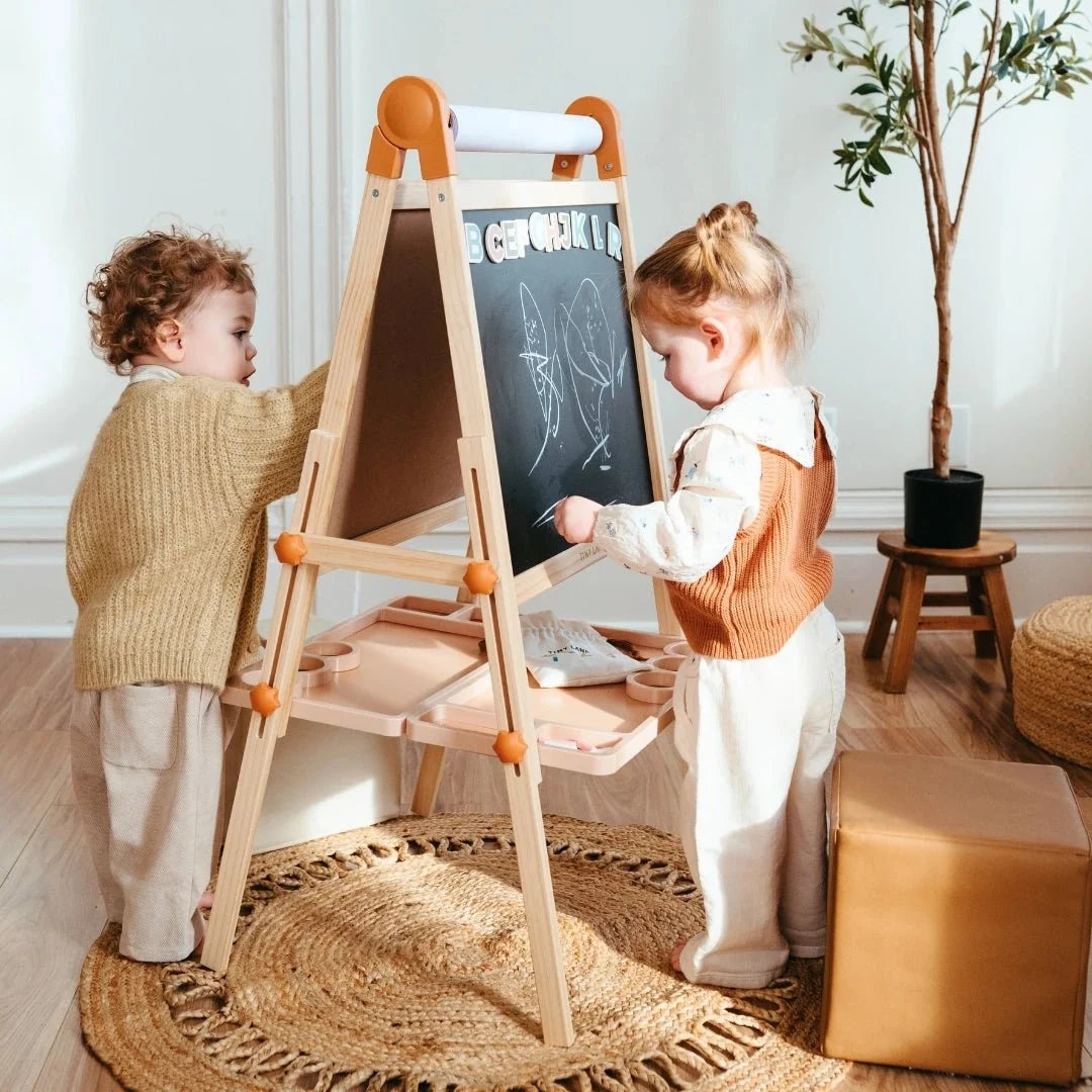 Tiny Land® Caramel Magnitales Easel for Kids - LittleLullabyLoft