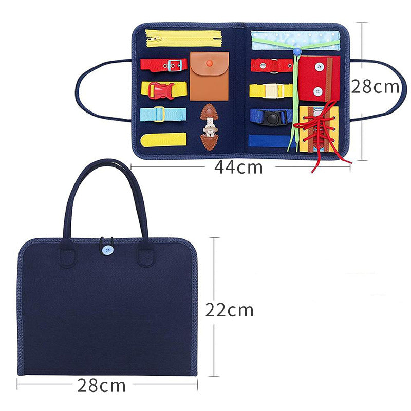 Children's Busy Board Dressing and Buttoning Learning Book Toy