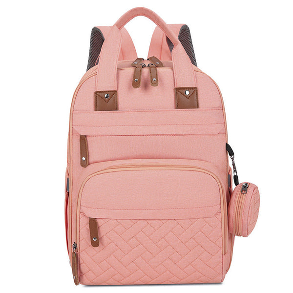 Multi-Functional Diaper Bag with Changing Pad Warming Compartment