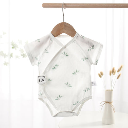 Pure Cotton Newborn Short Sleeve One-Piece Baby Romper - LittleLullabyLoft
