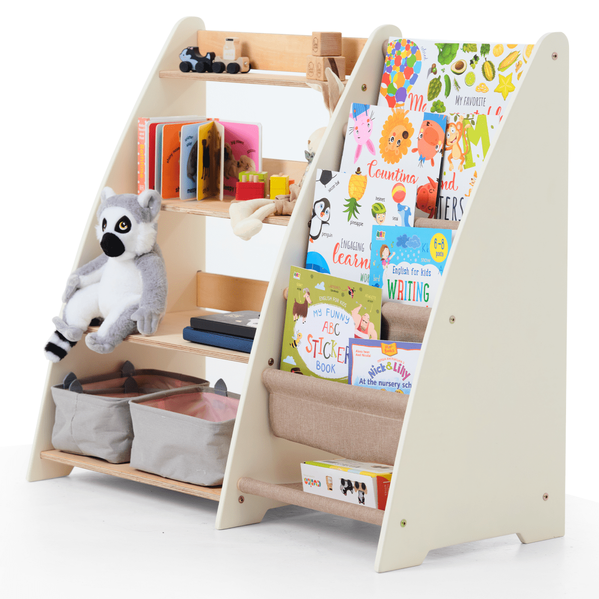 2in1 Montessori Shelf for Books and Toys - LittleLullabyLoft