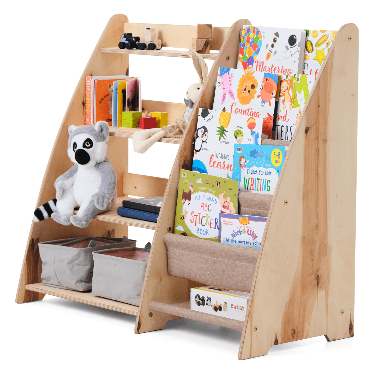 2in1 Montessori Shelf for Books and Toys - LittleLullabyLoft