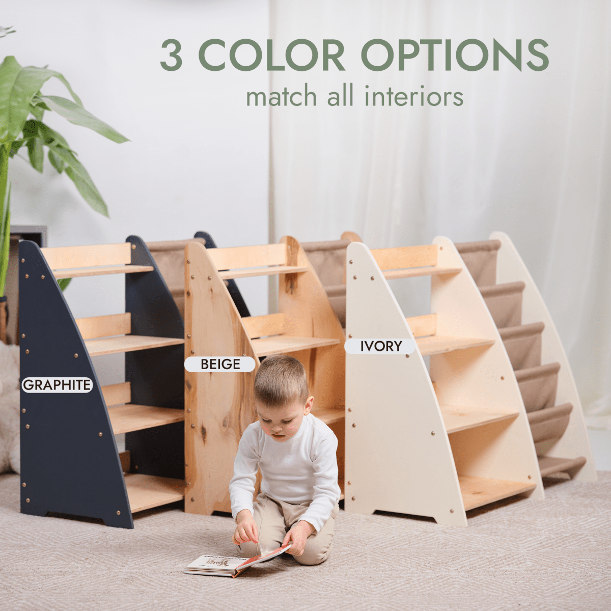 2in1 Montessori Shelf for Books and Toys - LittleLullabyLoft