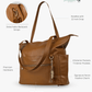 The Lillian Diaper Bag - Cognac - LittleLullabyLoft