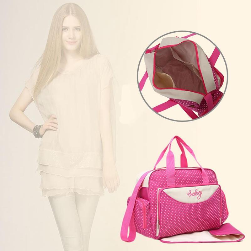 5-Piece Maternity Diaper Bag Set with Baby Accessories