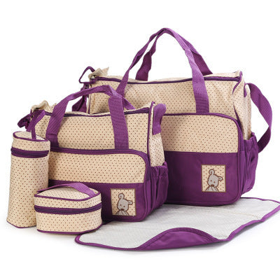 Baby Diaper Bag Suits For Mom Baby Bottle Holder Mother Mummy Stroller Maternity Nappy Bags Sets - LittleLullabyLoft