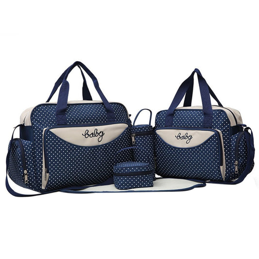 5-Piece Maternity Diaper Bag Set with Baby Accessories - LittleLullabyLoft