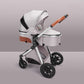 High Landscape Lightweight Folding Baby Stroller with Shock Absorption - LittleLullabyLoft