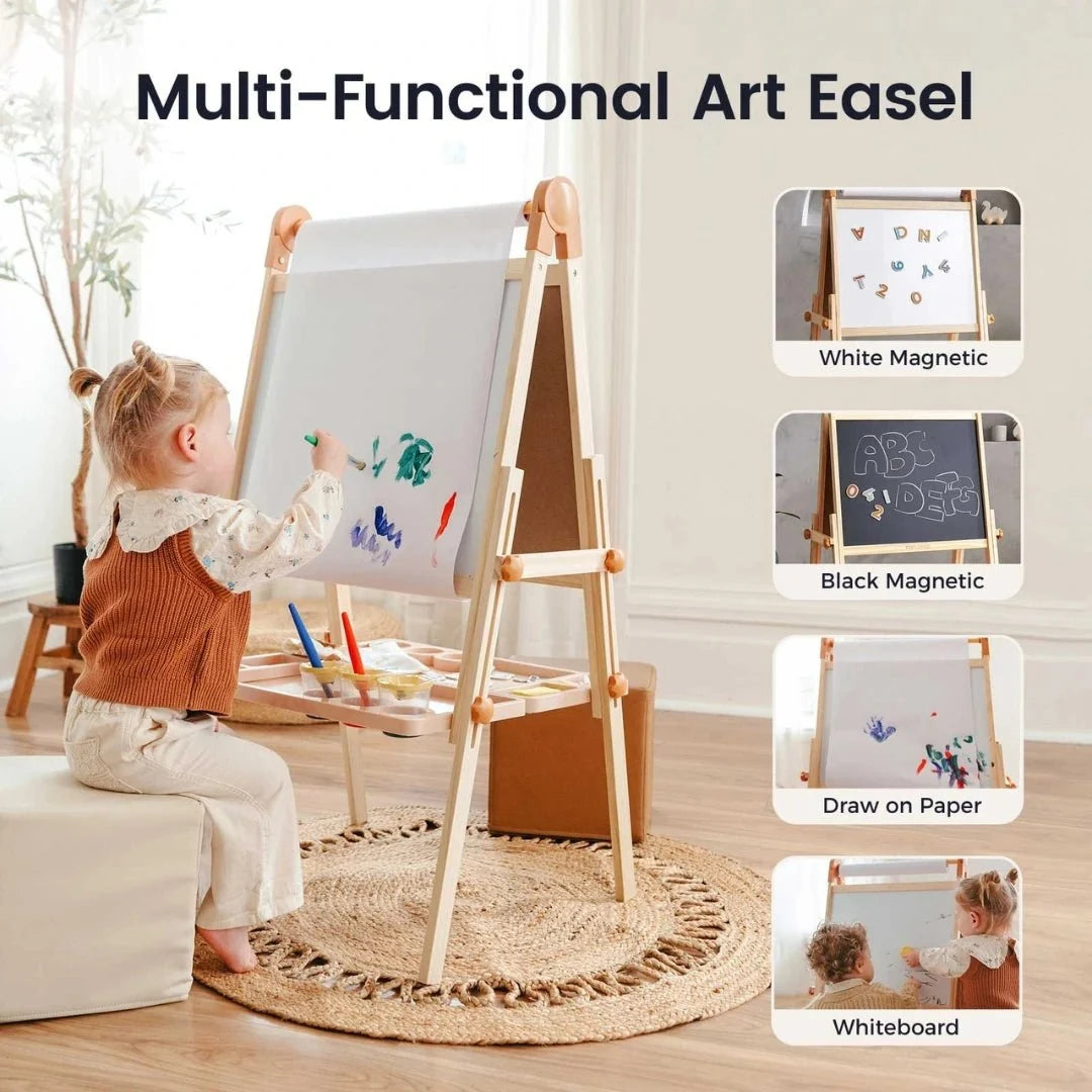 Tiny Land® Caramel Magnitales Easel for Kids - LittleLullabyLoft