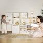 Tiny Land® Play Kitchen Accessories – Play Kitchen Fridge: Wooden Cabinet Refrigerator for Kids - LittleLullabyLoft