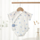 Pure Cotton Newborn Short Sleeve One-Piece Baby Romper - LittleLullabyLoft
