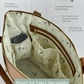 The Lillian Diaper Bag - Cognac - LittleLullabyLoft